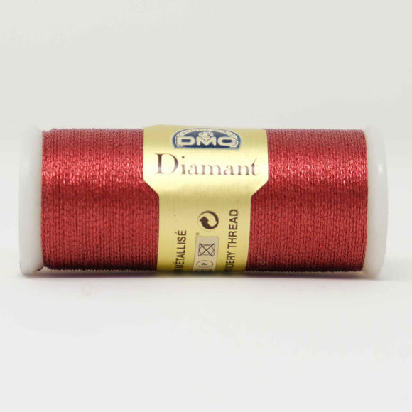 DMC Diamant Metallic Embroidery Thread (35 metres) D321 Red Ruby