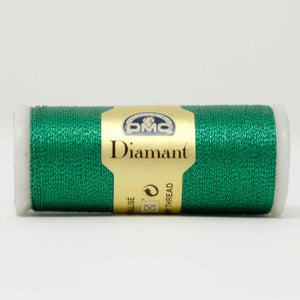 DMC Diamant Metallic Embroidery Thread (35 metres) D699 Green Emerald
