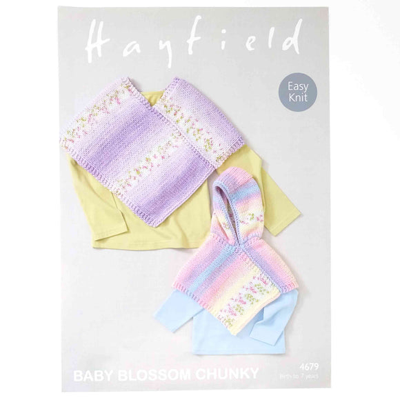 Hayfield Baby Blossom Chunky Pattern 4679 Poncho