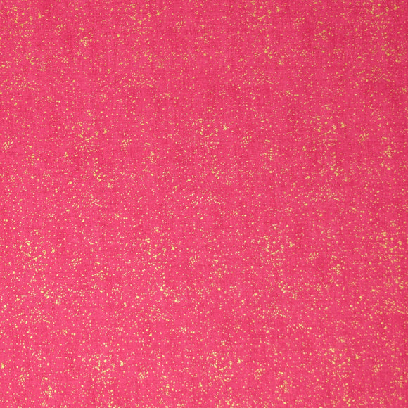 Makower Metallic Linen Texture 2566 P Pink