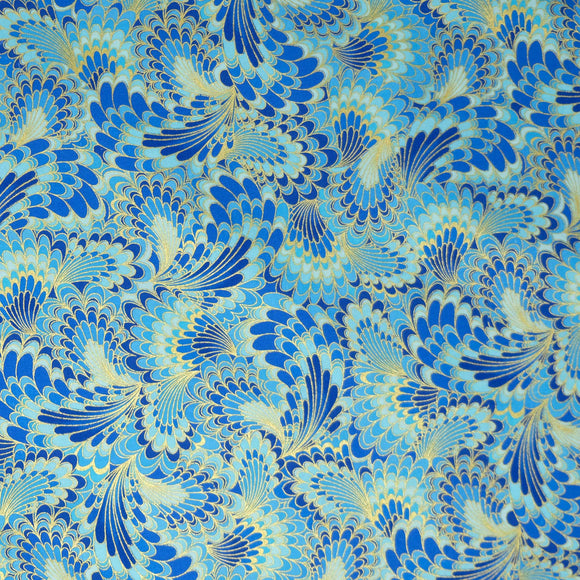 Royal Plume - Abstract Cloisonné Feathers - PLUME-CM1571  BLUE