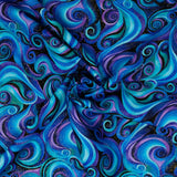 Utopia - Metallic Blue Swirls - SWIRL-CM1026 BLUE