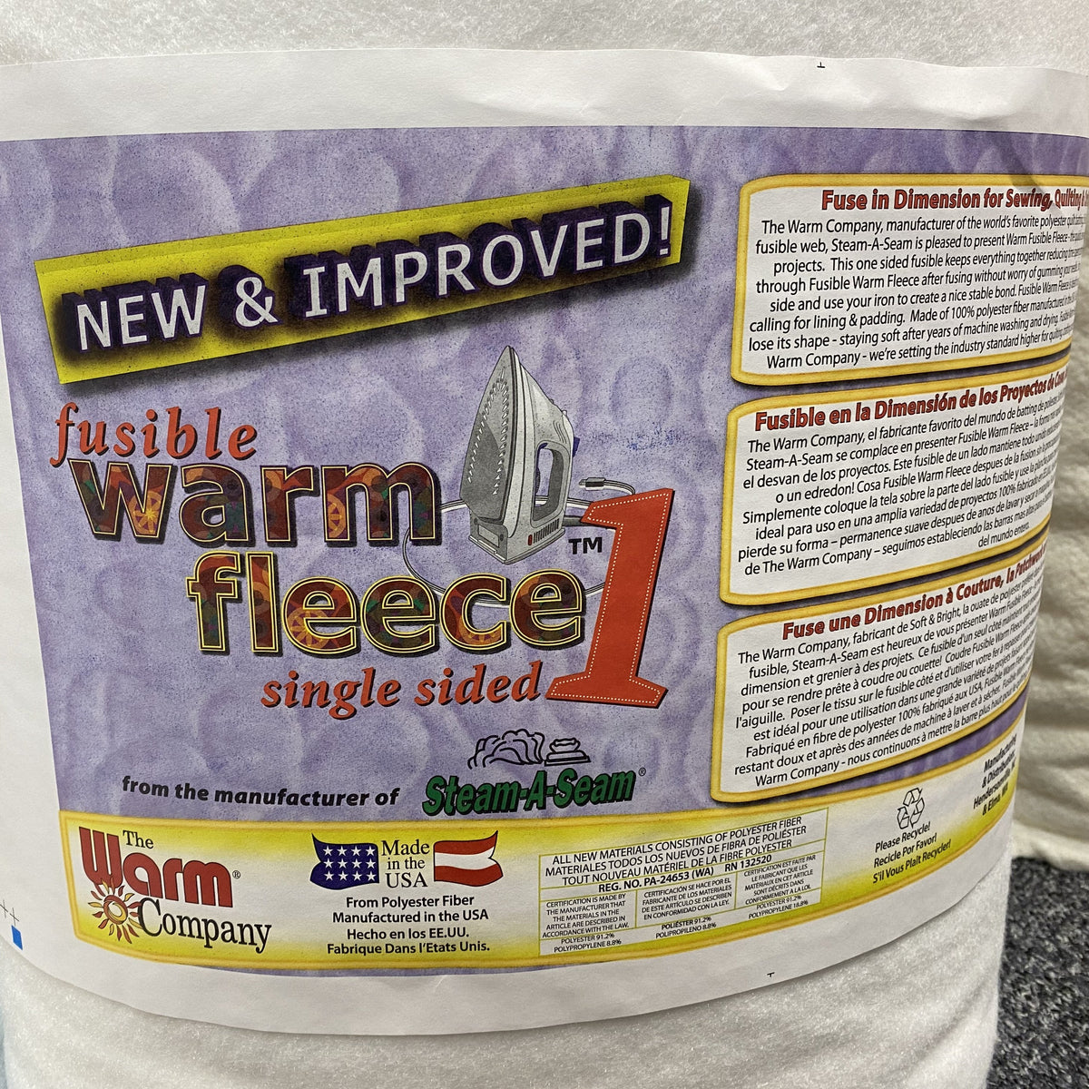 The Warm Company – Single Sided Fusible Fleece