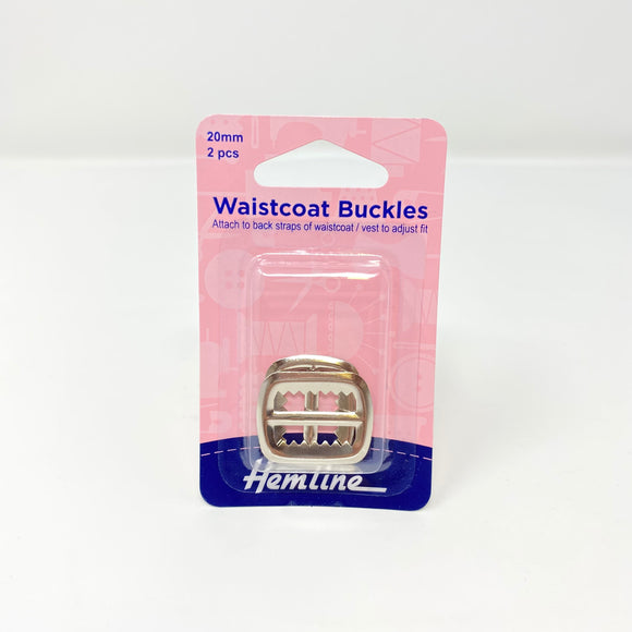 Hemline - Waistcoat Buckle Nickel 2 set