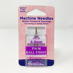 Hemline - Machine Needles Twin Ballpoint 80