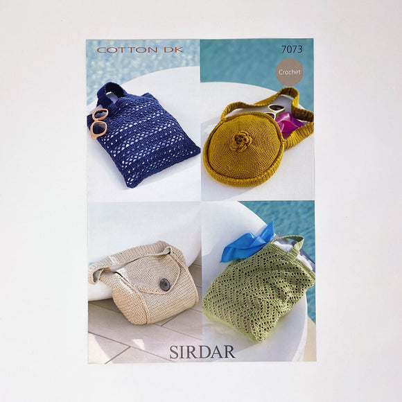 SIRDAR Crochet Cotton DK (7073) bag patterns