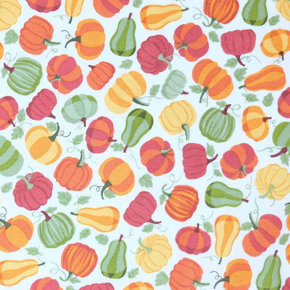 Makower Autumn Days TP-2597-Q White Pumpkins