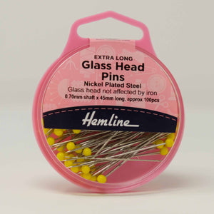 Hemline - Extra Long Glass Head Pins