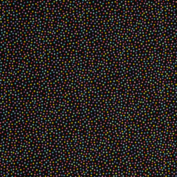 Andover Rainbow Sprinkles 2 9429 K Packed Dot Black