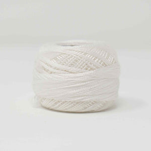 DMC Cotton Pearl Cotton Size 8 (87 metres) White (Blanc)