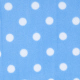 Spotted Fleece Printed - White Spot on Light Blue