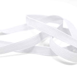 Hemline Premium Quality White Braided Elastic (12mm)