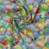 Henry Glass Fabrics Bunny Tails 9763-66 Easter Egg Green