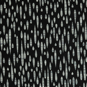 Henry Glass Fabrics - Black, White & Red-Hot 2443 Tear Drop Black