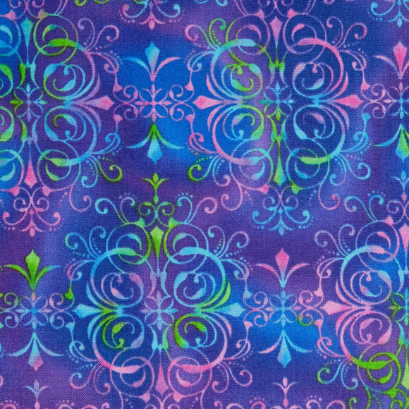 Henry Glass Fabrics Dragonfly Garden HG2465-77 Purple