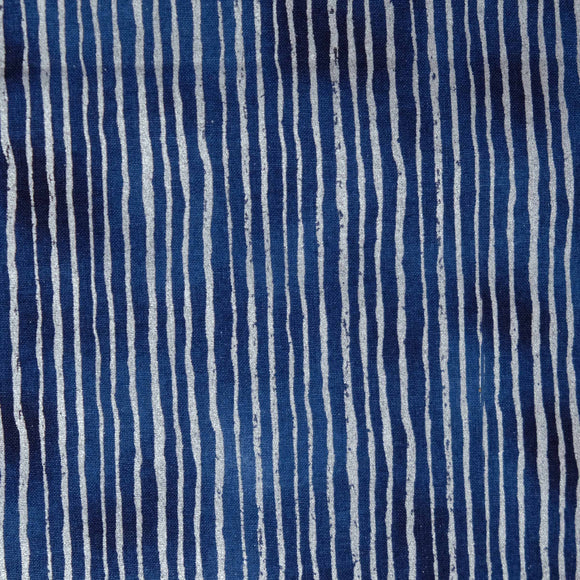 John Louden Foil Print JLX0101 Navy Stripes