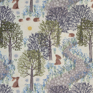 Lewis & Irene Bluebell Wood A636.1 Bluebell Wood on Cream