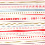 Lewis & Irene Gingerbread CE86 C1 Festive Stripes Cream