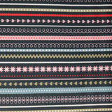 Lewis & Irene Gingerbread CE86 C3 Festive Stripes Dark Grey