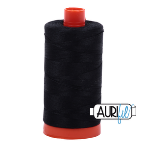 Aurifil - 100% Egyptian Cotton 50 wt - 2692 Black