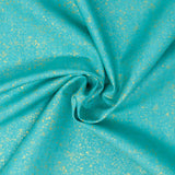 Makower Metallic Linen Texture 2566 T Turquoise
