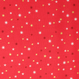 Makower Scandi Stars 2456 R5 Cream On Red