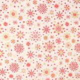 Makower Scandi Snowflakes 2457 R1 Red On Cream