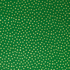Makower Spot Metallic 1932/G06 Snowball Green