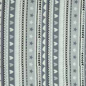 Michael Miller Fabrics - Hearts & Stripes CX8788 Black