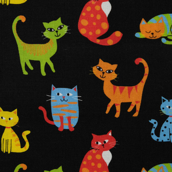 Nutex - Happy Paws 89980 Cats on Black 101