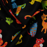 Nutex - Happy Paws 89980 Cats on Black 101