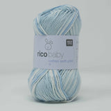 Rico Baby Cotton Soft Print (DK) 002 Light Blue White