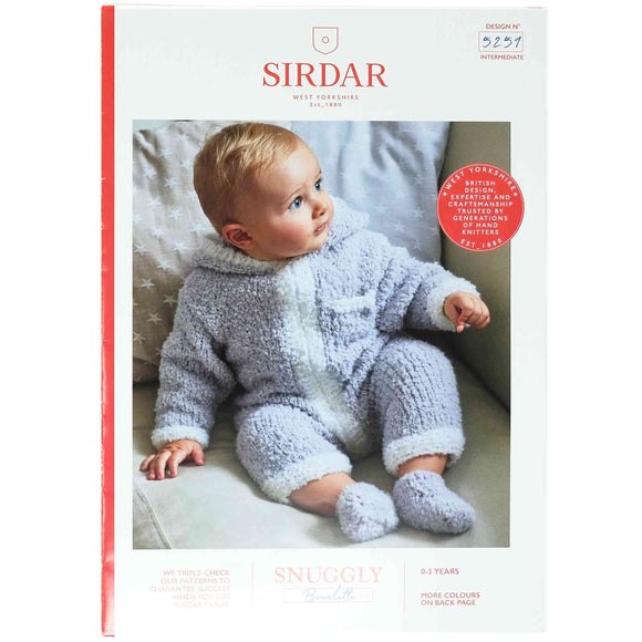 Sirdar Snuggly Bouclette Pattern 5259 Baby's Onesie & Booties