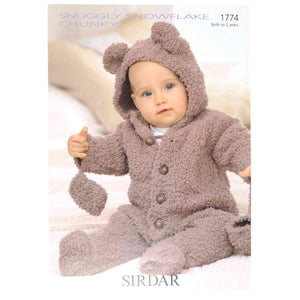 Sirdar Snuggly Snowflake Chunky Pattern 1774 Bear All in One