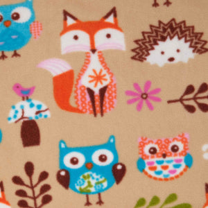 Stabler - Cuddle Fleece Printed - Woodland, Fox, Owls & Hedgehog
