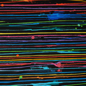 Untamed Beauty - Bright Dripping Paint Stripes - STRIPE-CD1718  BLACK