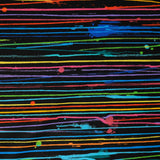 Untamed Beauty - Bright Dripping Paint Stripes - STRIPE-CD1718  BLACK