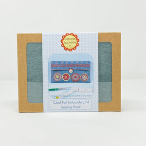 Wool Mix Felt Embroidery Kit Sewing Pouch