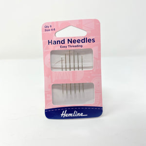 Hemline - Hand Needles Easy Threading Size 4-8
