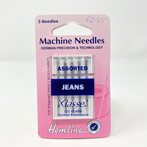 Hemline - Machine Needles Jeans Assorted 90 & 100