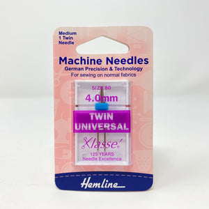 Hemline - Machine Needles Twin Universal 80