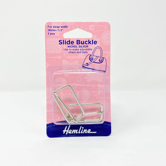 Hemline - Slide Buckle Nickel Silver 2 set