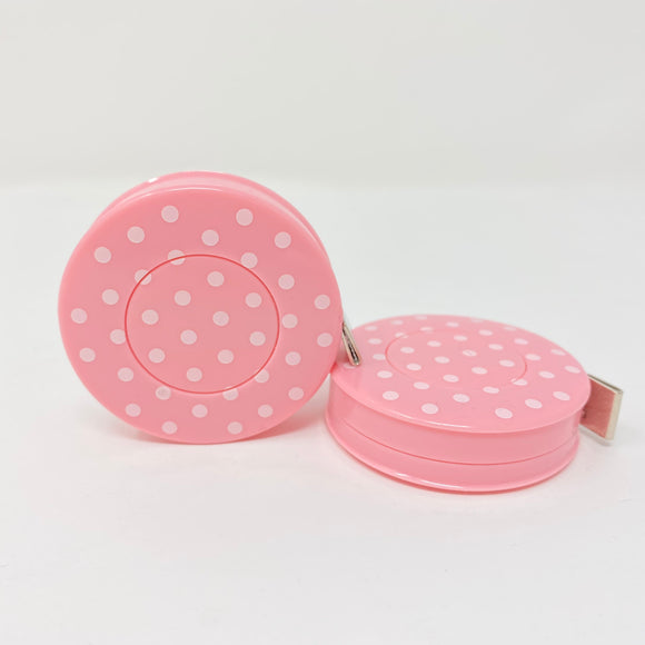 Spotty - Retractable Tape Measure Pink