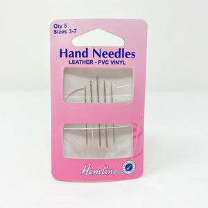 Hemline - Hand Needles Leather PVC Vinyl