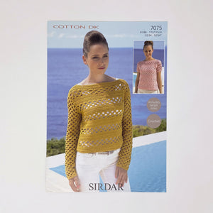 SIRDAR Crochet Cotton DK (7075) crochet sweater pattern
