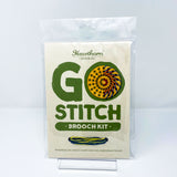 Hawthorn Go Stitch Stitch Brooch Kit Yellow & Teal